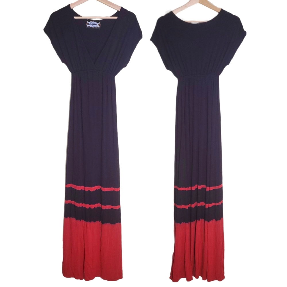 Meghan LA Black and Red Maxi Dress